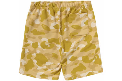 BAPE ABC Camo Shark Sweat Shorts Yellow