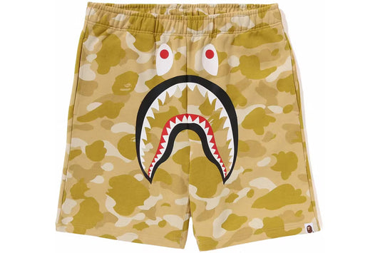 BAPE ABC Camo Shark Sweat Shorts Yellow