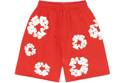 Denim Tears Cotton Wreath Sweatshorts Red