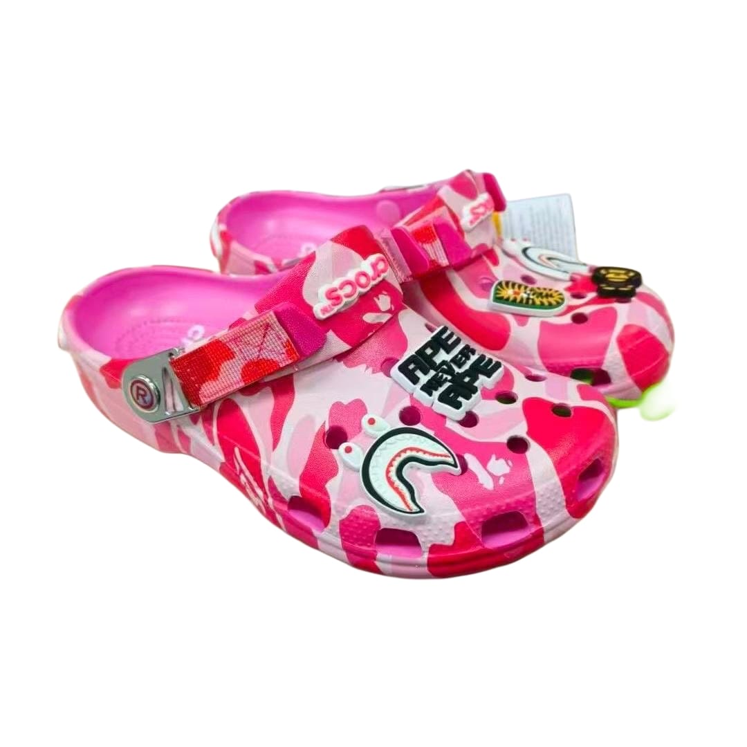 BAPE x Crocs Classic Clog ABC Camo Pink