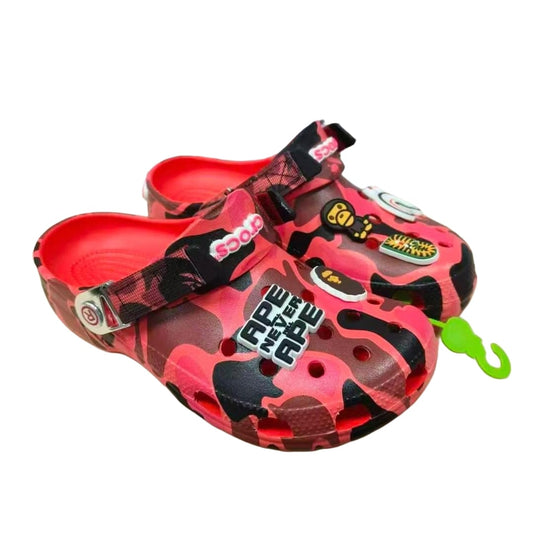 BAPE x Crocs Classic Clog ABC Camo Red