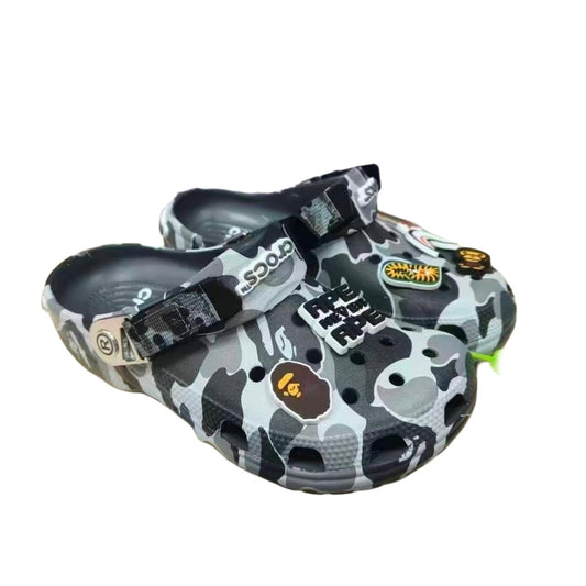 BAPE x Crocs Classic Clog ABC Camo Grey