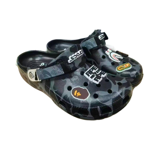 BAPE x Crocs Classic Clog ABC Camo Black