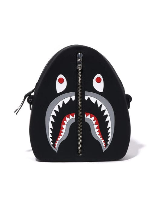 A Bathing Ape Shark Silicon Cross Body Bag Black