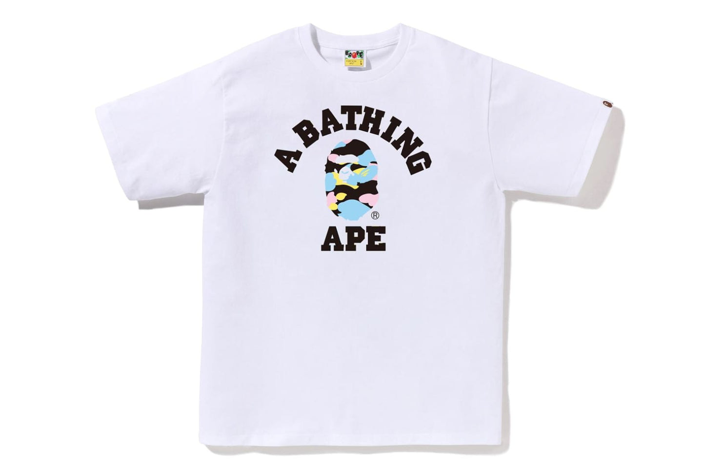 BAPE New Multi Camo College Tee White