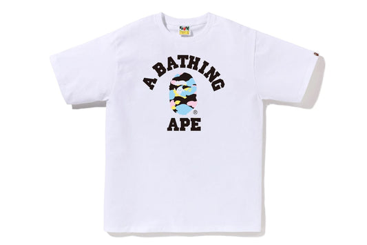 BAPE New Multi Camo College Tee White