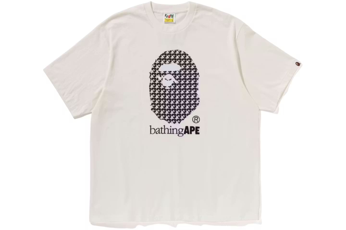 Bathing Ape Sta Houndstooth Relaxed Fit Tee