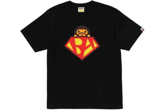 BAPE Hero Baby Milo Tee Black