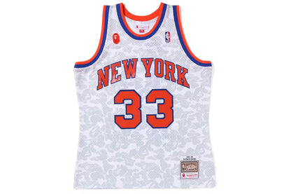 BAPE x Mitchell & Ness New York Knicks Ewing Jersey White