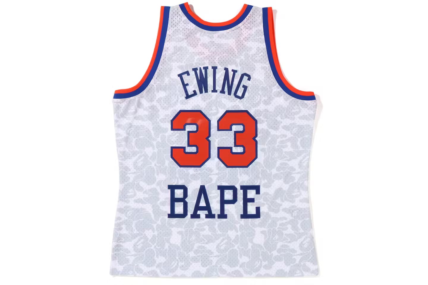 BAPE x Mitchell & Ness New York Knicks Ewing Jersey White