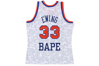BAPE x Mitchell & Ness New York Knicks Ewing Jersey White