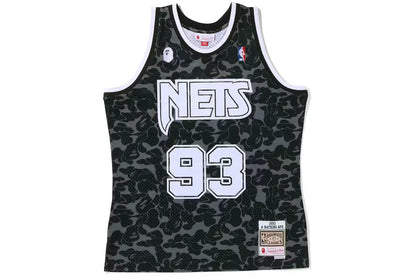 BAPE x Mitchell & Ness New Jersey Nets Jersey Black