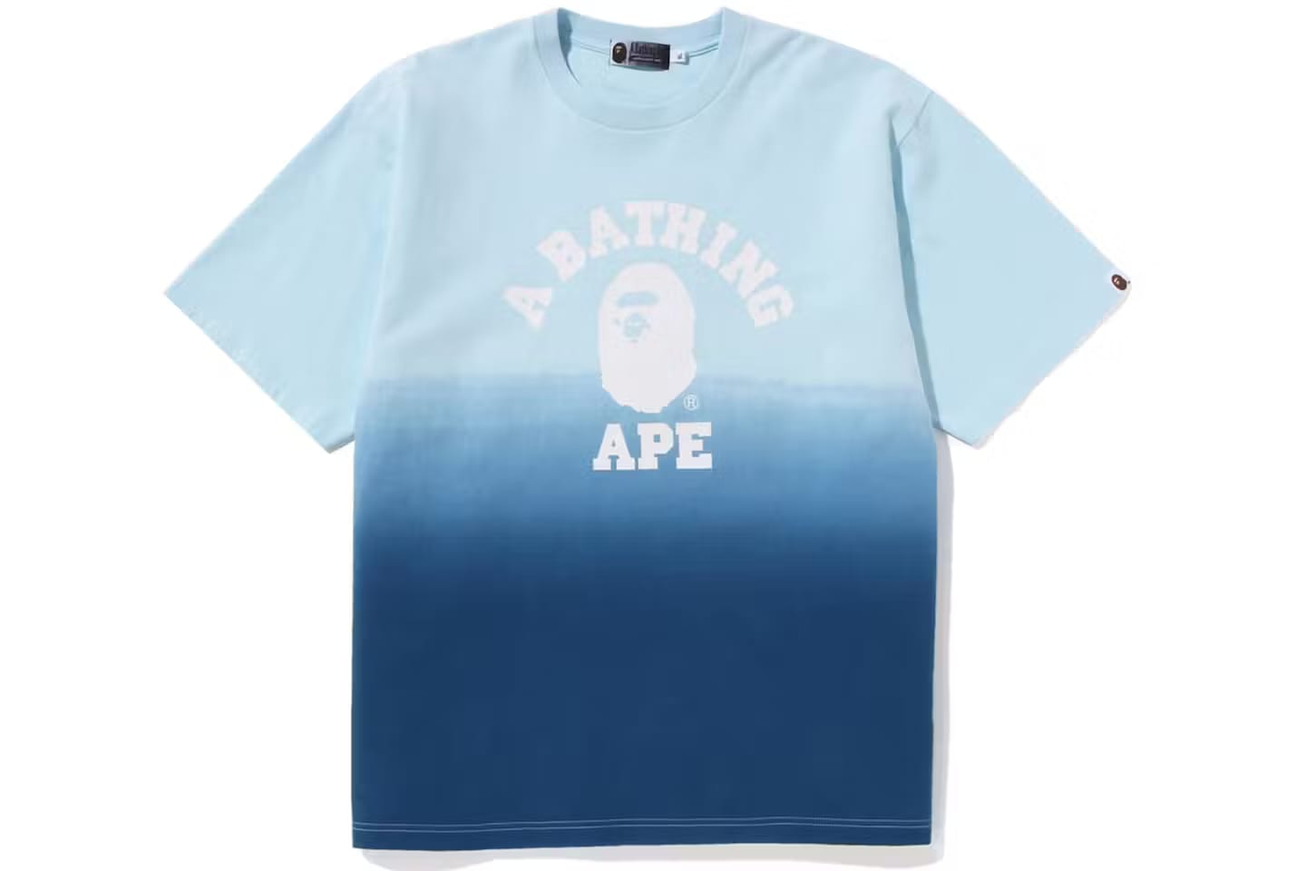 BAPE College Gradation Relaxed Fit Tee Blue