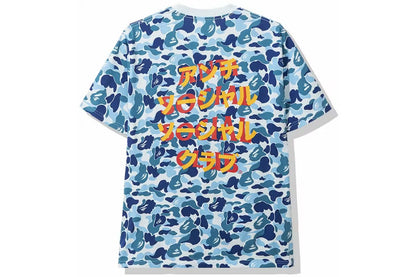 BAPE x Anti Social Club ABC Camo Tee Blue