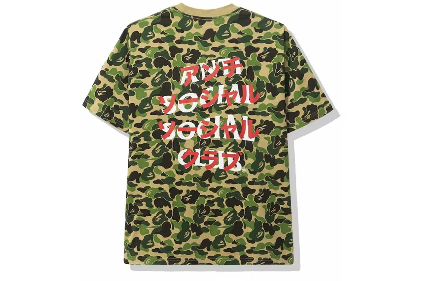BAPE x Anti Social Club ABC Camo Tee Green
