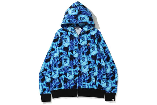 BAPE Flame Wide Full Zip Hoodie