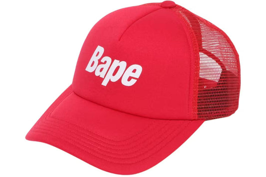 Bape Logo Mesh Cap Red