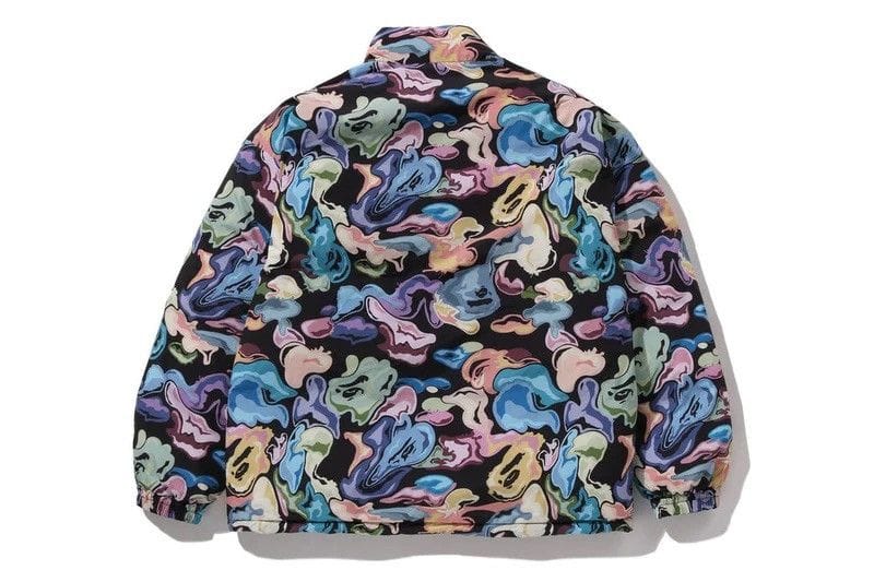 A Bathing Ape Art Camo Reversible Down Jacket