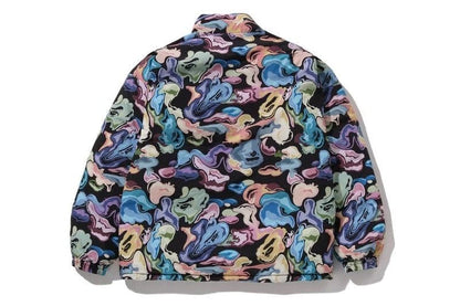 A Bathing Ape Art Camo Reversible Down Jacket