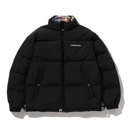 A Bathing Ape Art Camo Reversible Down Jacket