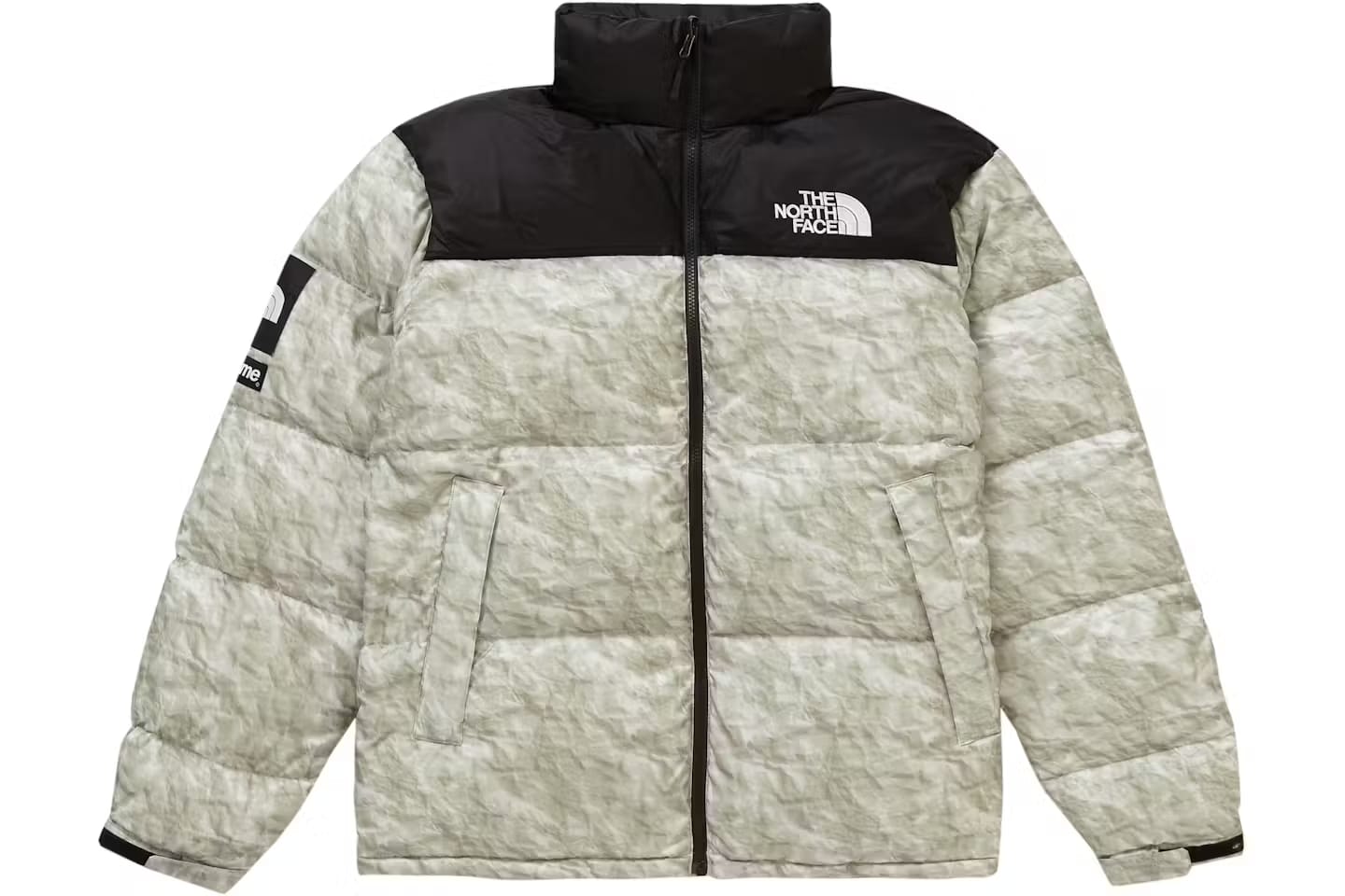 Supreme The North Face Paper Print Nuptse Jacket