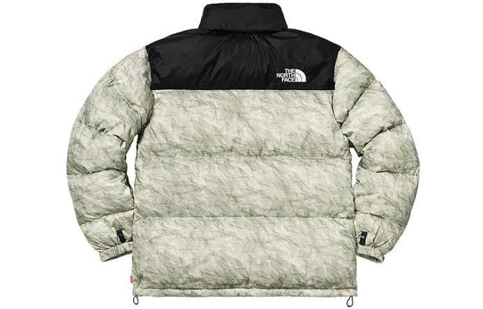 Supreme The North Face Paper Print Nuptse Jacket