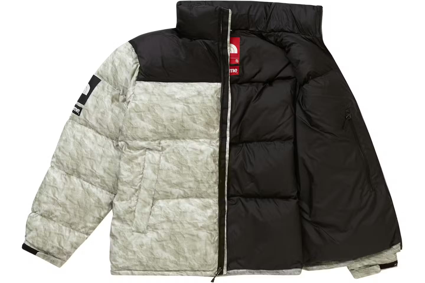 Supreme The North Face Paper Print Nuptse Jacket