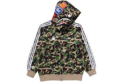 Adidas x BAPE Relaxed Fit Track Camo Shark Full Zip Hoodie