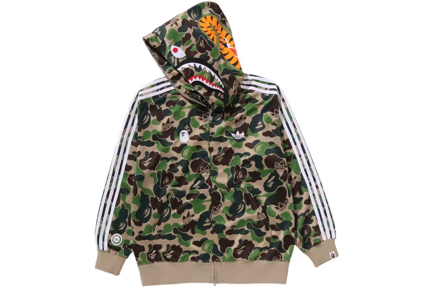 Adidas x BAPE Relaxed Fit Track Camo Shark Full Zip Hoodie