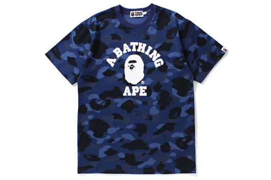 BAPE Color Camo College Tee Navy