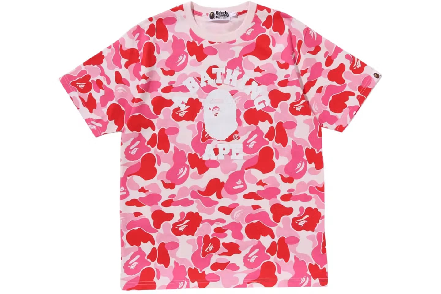 BAPE Color Camo College Tee Pink