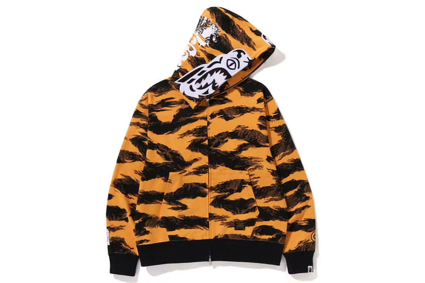 Bape Tiger Tarnfarbe Tiger Full Zip Hoodie Orange