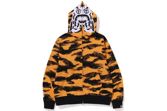 Bape Tiger Tarnfarbe Tiger Full Zip Hoodie Orange