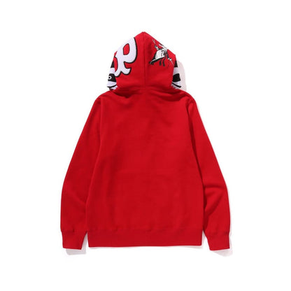 A Bathing Ape Bape Panda Full Zip Hoodie Red