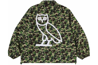BAPE x OVO ABC Camo Coach Jacket Green