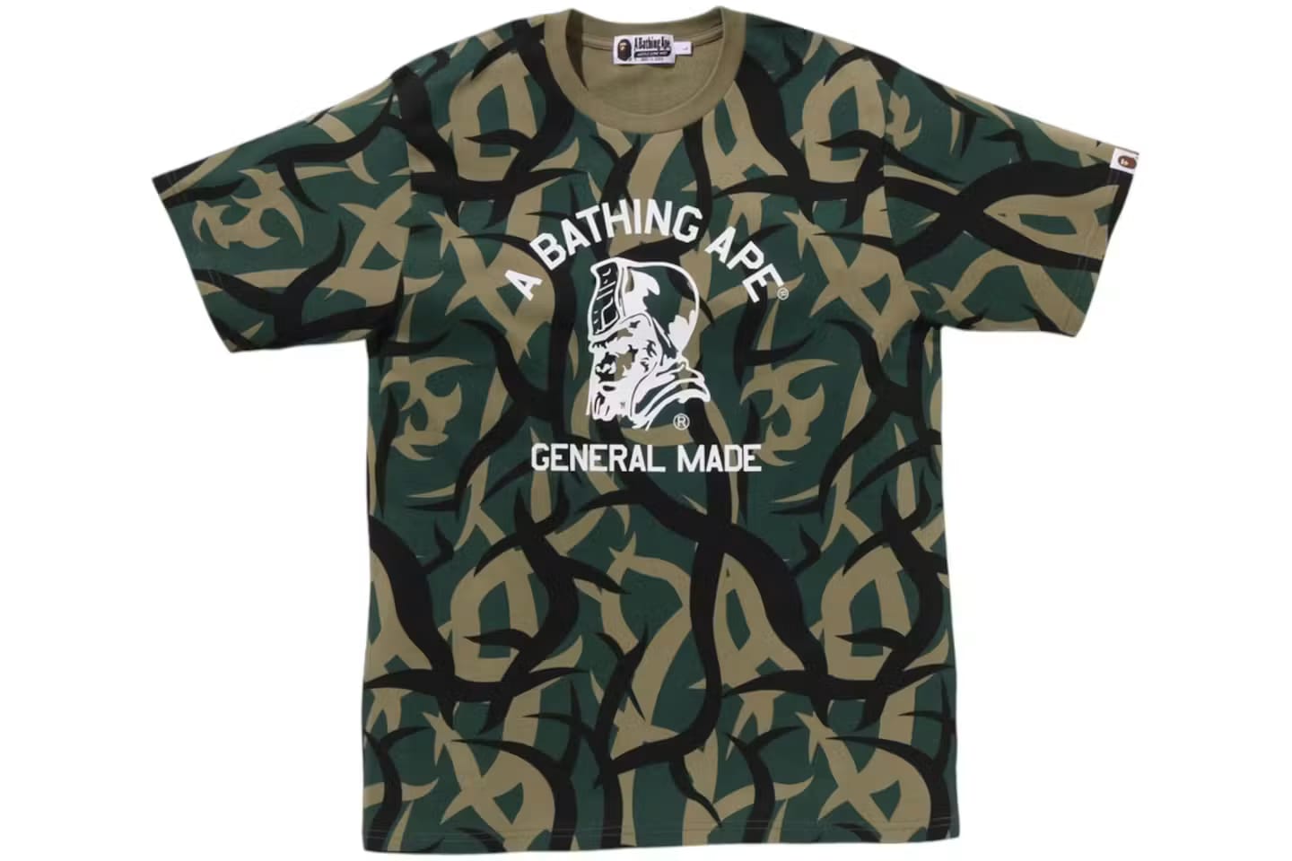 Bape Trial Camo General Tee Green