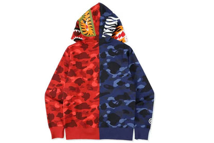 BAPE Color Camo Tiger Shark Full Zip Hoodie