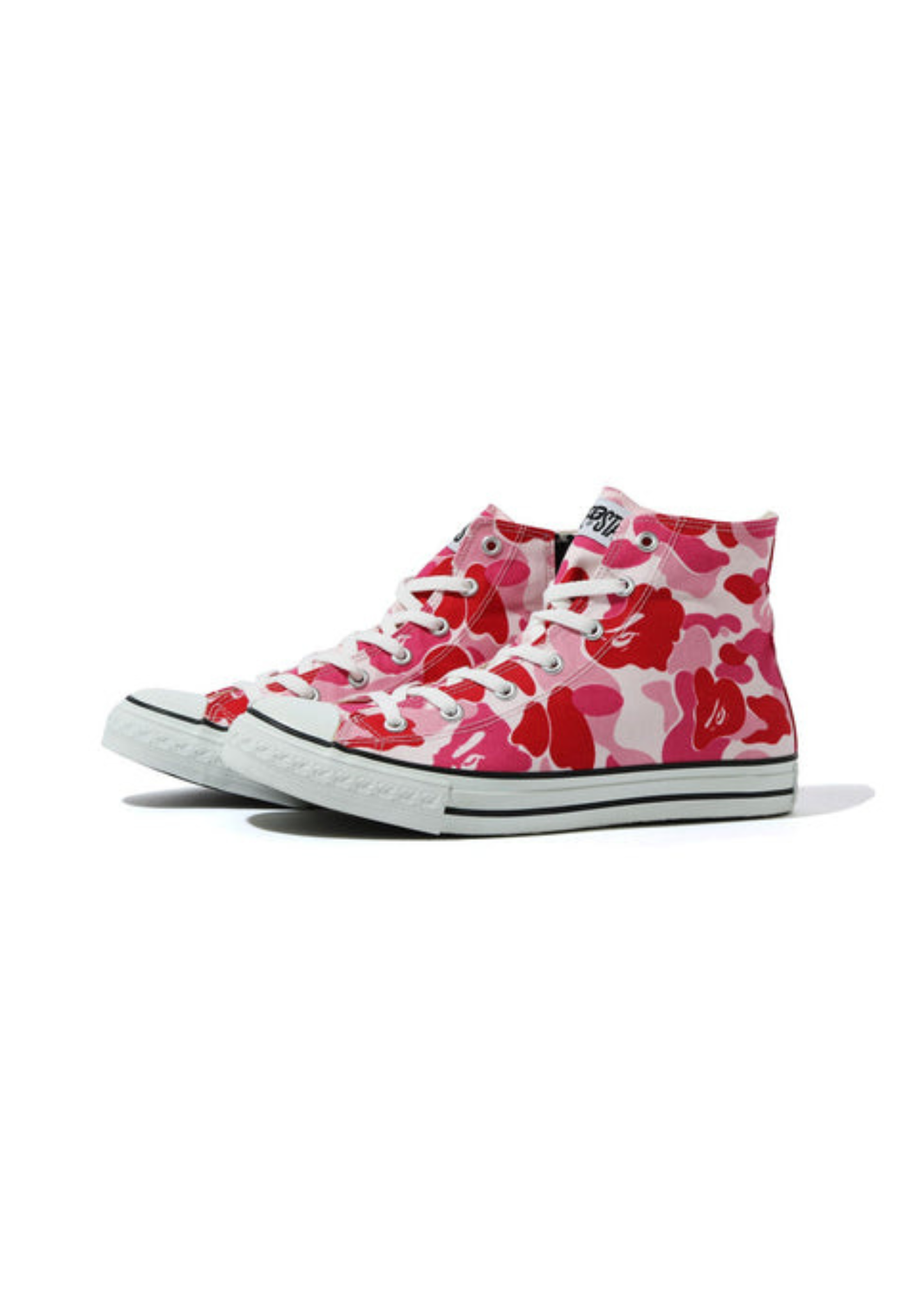 Bape Apesta High ABC Camo Canvas Pink