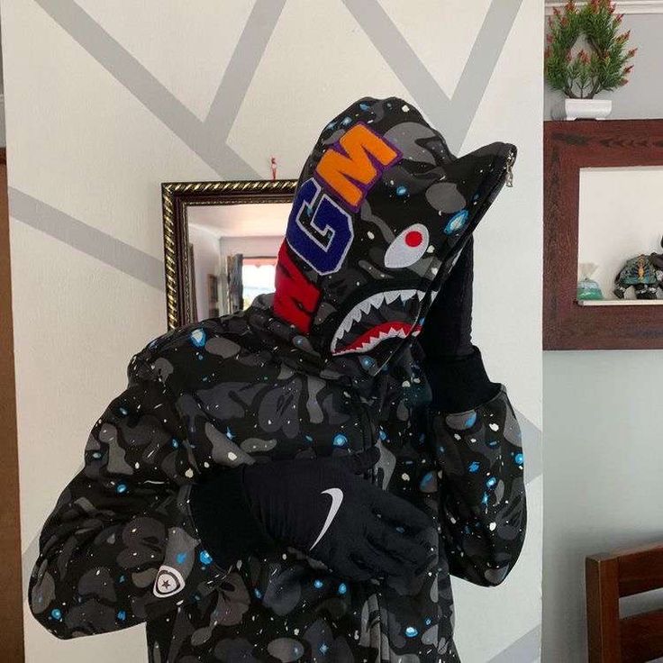 BAPE Space Camo Shark Full Zip Hoodie