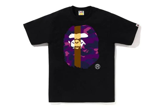 BAPE Color Camo Transform Big Ape Head Tee Black