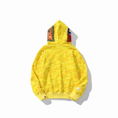 BAPE ABC Camo Shark Full Zip Hoodie Yellow